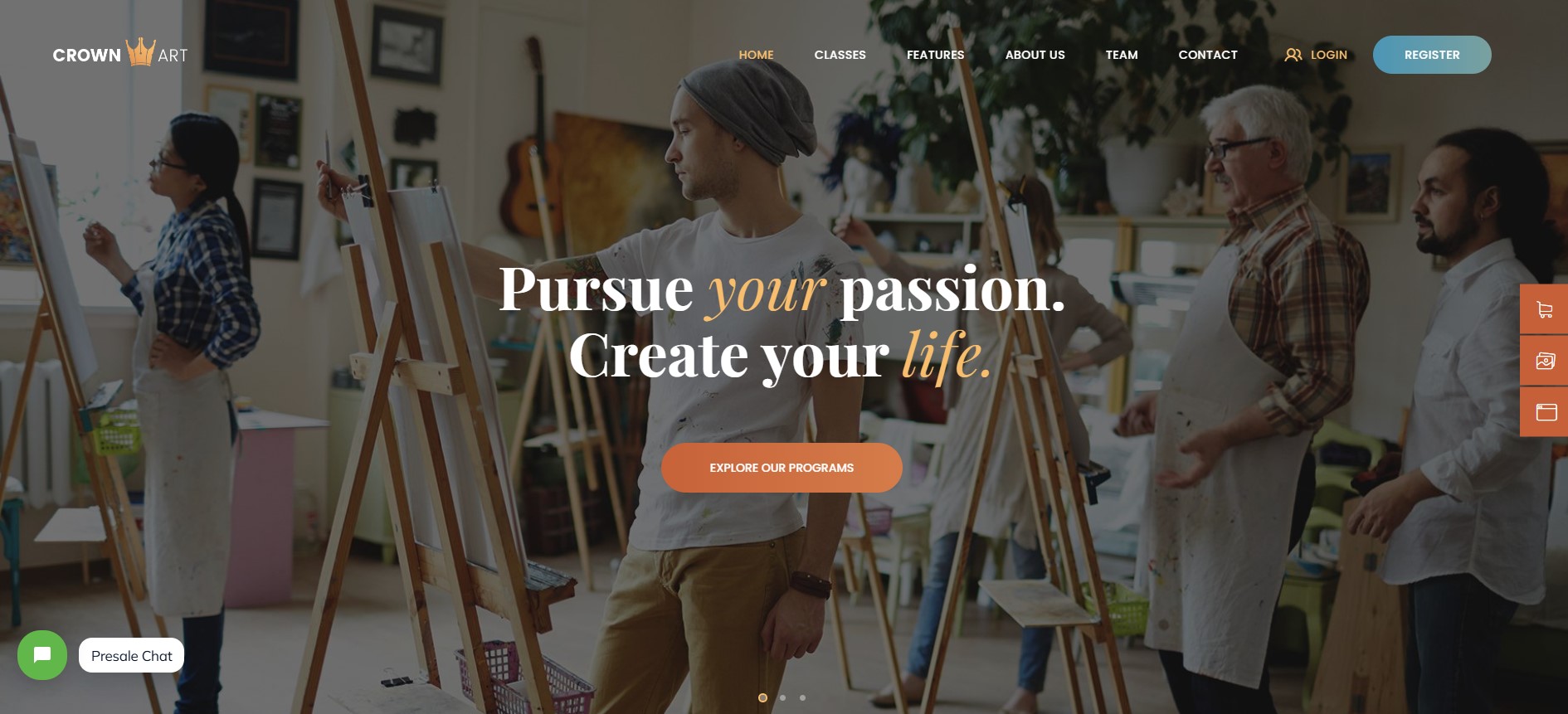 creative website design for photographers